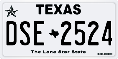 TX license plate DSE2524