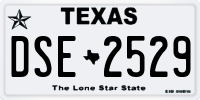 TX license plate DSE2529