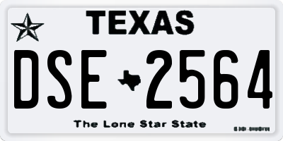 TX license plate DSE2564