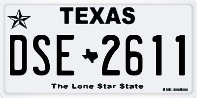 TX license plate DSE2611