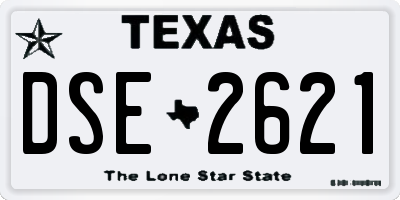 TX license plate DSE2621