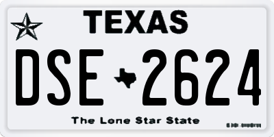 TX license plate DSE2624