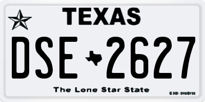 TX license plate DSE2627