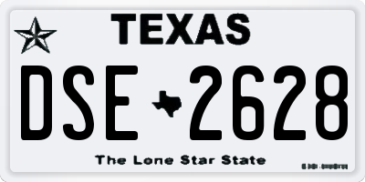 TX license plate DSE2628