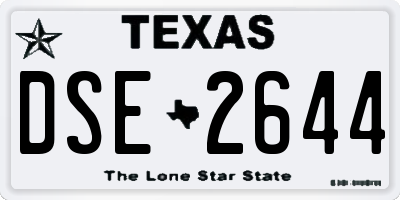 TX license plate DSE2644