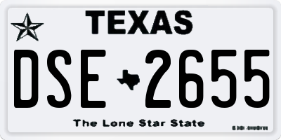 TX license plate DSE2655