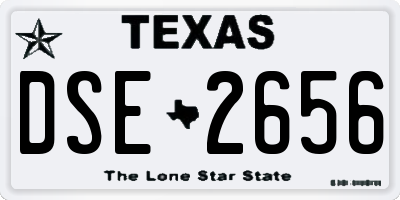 TX license plate DSE2656