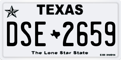 TX license plate DSE2659