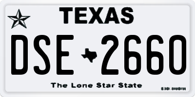 TX license plate DSE2660