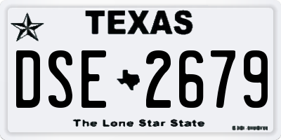 TX license plate DSE2679