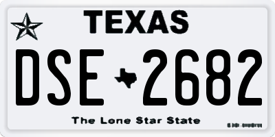 TX license plate DSE2682