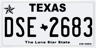 TX license plate DSE2683