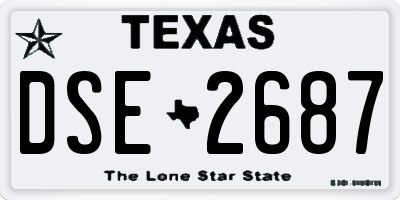 TX license plate DSE2687