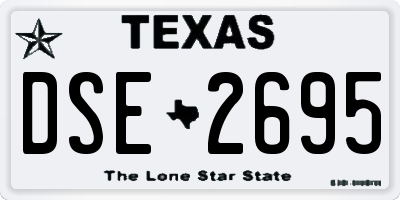 TX license plate DSE2695