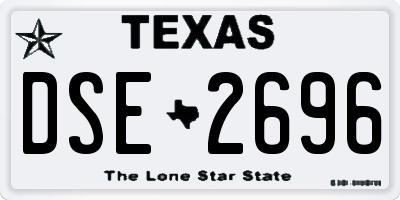 TX license plate DSE2696