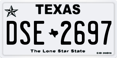 TX license plate DSE2697