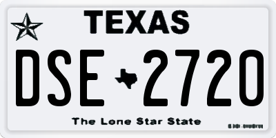 TX license plate DSE2720