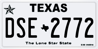TX license plate DSE2772