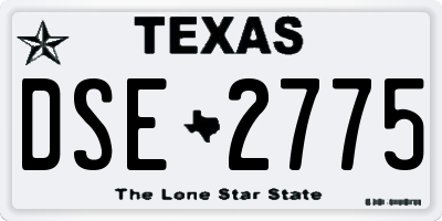TX license plate DSE2775