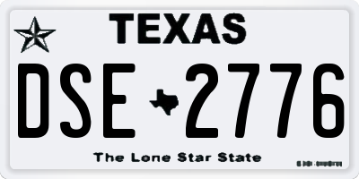 TX license plate DSE2776