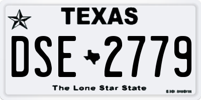 TX license plate DSE2779