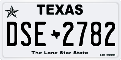 TX license plate DSE2782