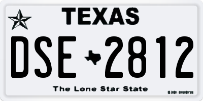 TX license plate DSE2812