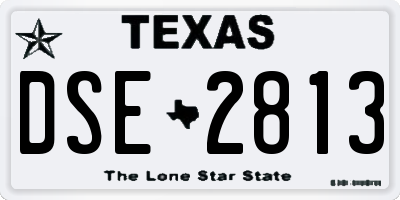 TX license plate DSE2813