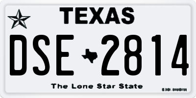 TX license plate DSE2814
