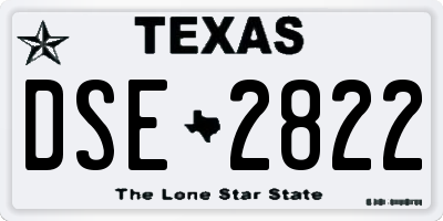 TX license plate DSE2822