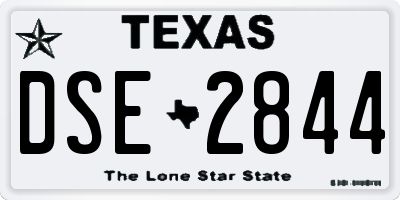 TX license plate DSE2844