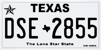 TX license plate DSE2855
