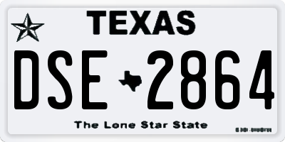 TX license plate DSE2864