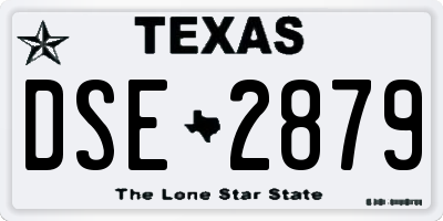 TX license plate DSE2879