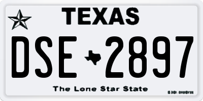 TX license plate DSE2897