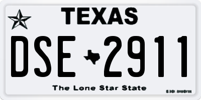 TX license plate DSE2911