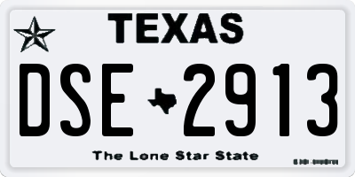 TX license plate DSE2913