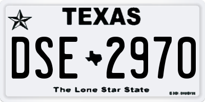 TX license plate DSE2970