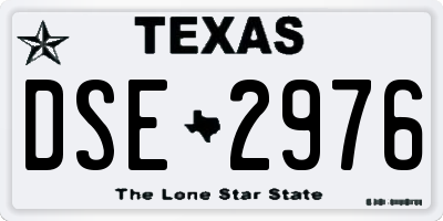 TX license plate DSE2976