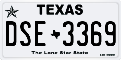 TX license plate DSE3369