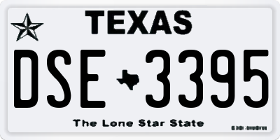 TX license plate DSE3395