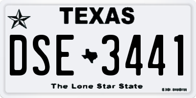 TX license plate DSE3441