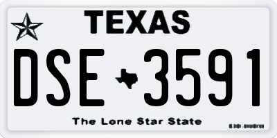 TX license plate DSE3591