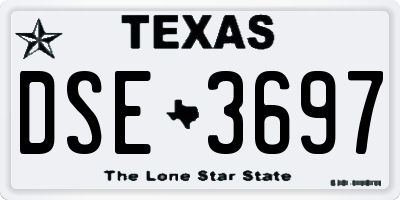 TX license plate DSE3697