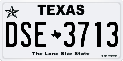 TX license plate DSE3713