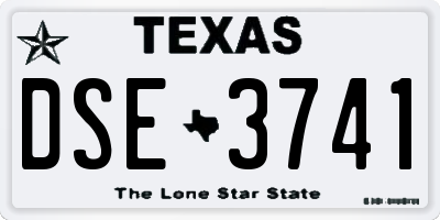 TX license plate DSE3741