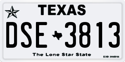 TX license plate DSE3813