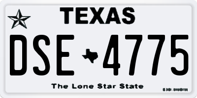 TX license plate DSE4775