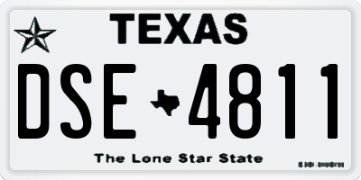 TX license plate DSE4811