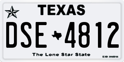 TX license plate DSE4812